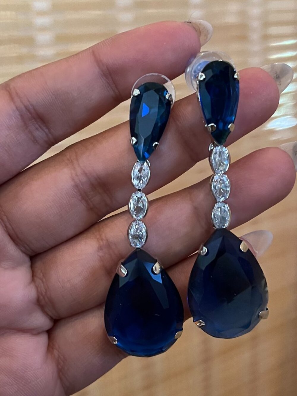 Blue Crystal Earrings